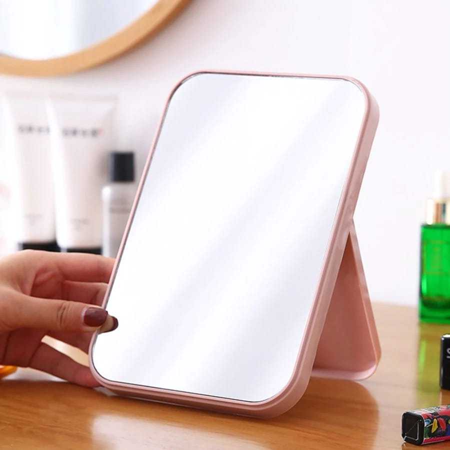 Kaca Rias MakeUp Portable Lipat Minimalis Cermin Lipat Persegi Kaca Rias Make Up Portable
