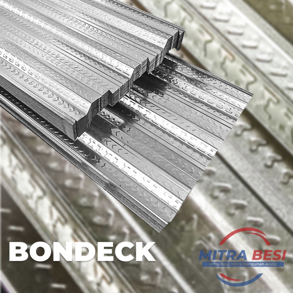 Bondek Galvanis 0.75mm Pengganti Bekisting Dak Beton - Mitra Besi