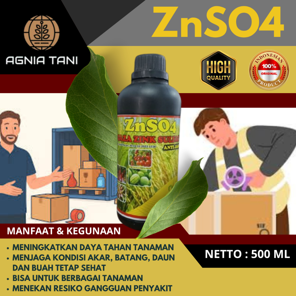 [PROMO] ZNSO4 GAZA 500ml Pupuk Mikro Cair Packing Aman & Cepat