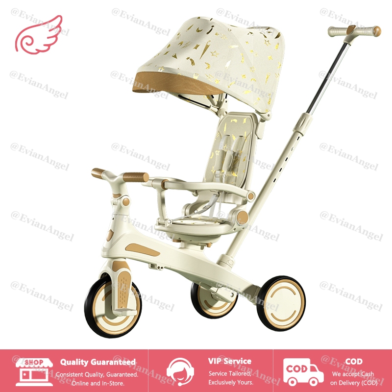 EVIANANGEL Sepeda Roda Tiga Tricycle Stroller Baby Sepeda Anak Lipat Sepeda Anak Roda 3 Bayi 1 Tahun