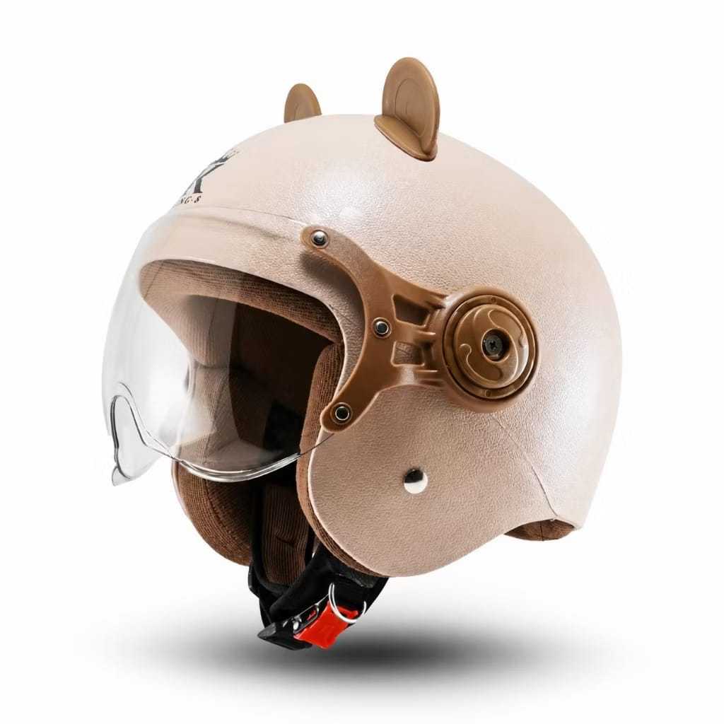 Helm Bogo Wanita  King8 Leony Hijab Friendly Busa Coklat Helem Dewasa Cewe Cowo Terbaru