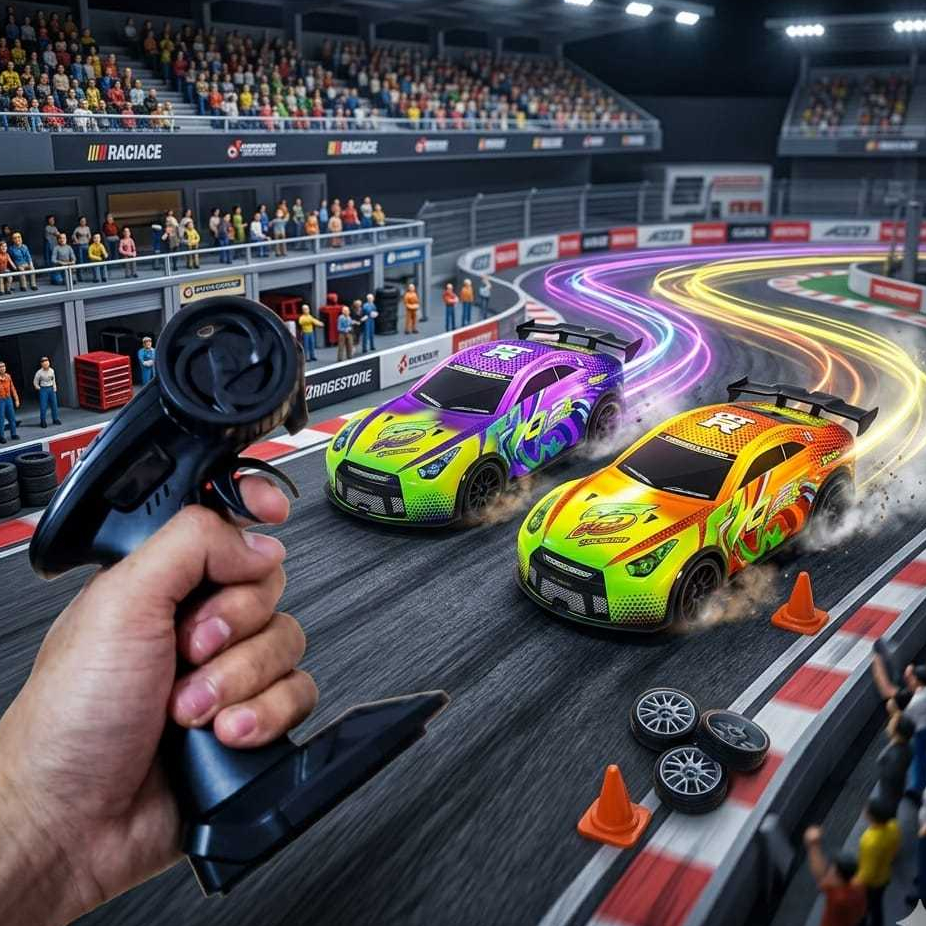 Mainan Mobil balap Max Drive Drift Racing Remote Control Mobil Sport RC 1:22 4WD Dengan Lampu LED Ba