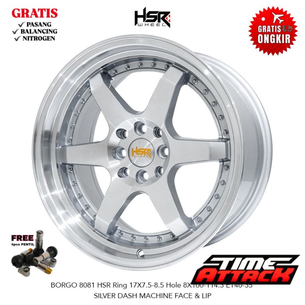 Velg Mobil Kijang Ring 17 HSR Wheel Borgo Velg HSR R17 - TIME ATTACK BOGOR