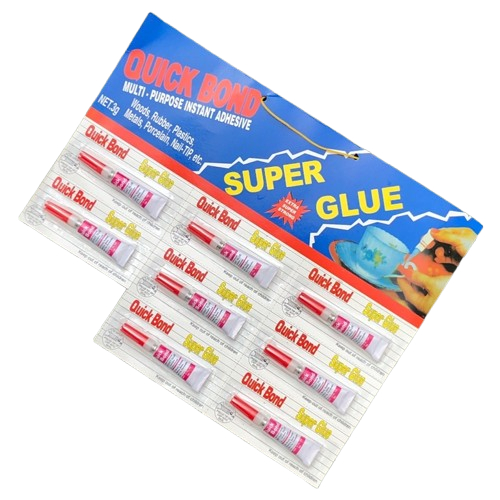 Lem Super Blue Glue Cair Serbaguna Cepat Kering Instan Sangat Kuat Rekat Instan Tempel Besi Plastik