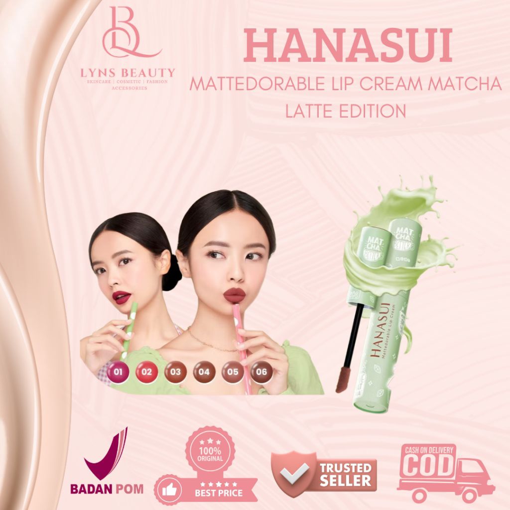HANASUI Mattedorable Lip Cream Matcha Latte Edition || Lysn Beauty
