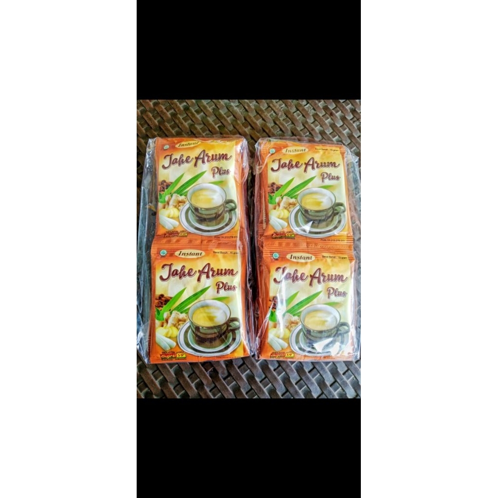 Jahe Instan Gujati Jahe Arum - 20 Sachet, Rasa Nikmat, Menghangatkan Tubuh, Meredakan Mual