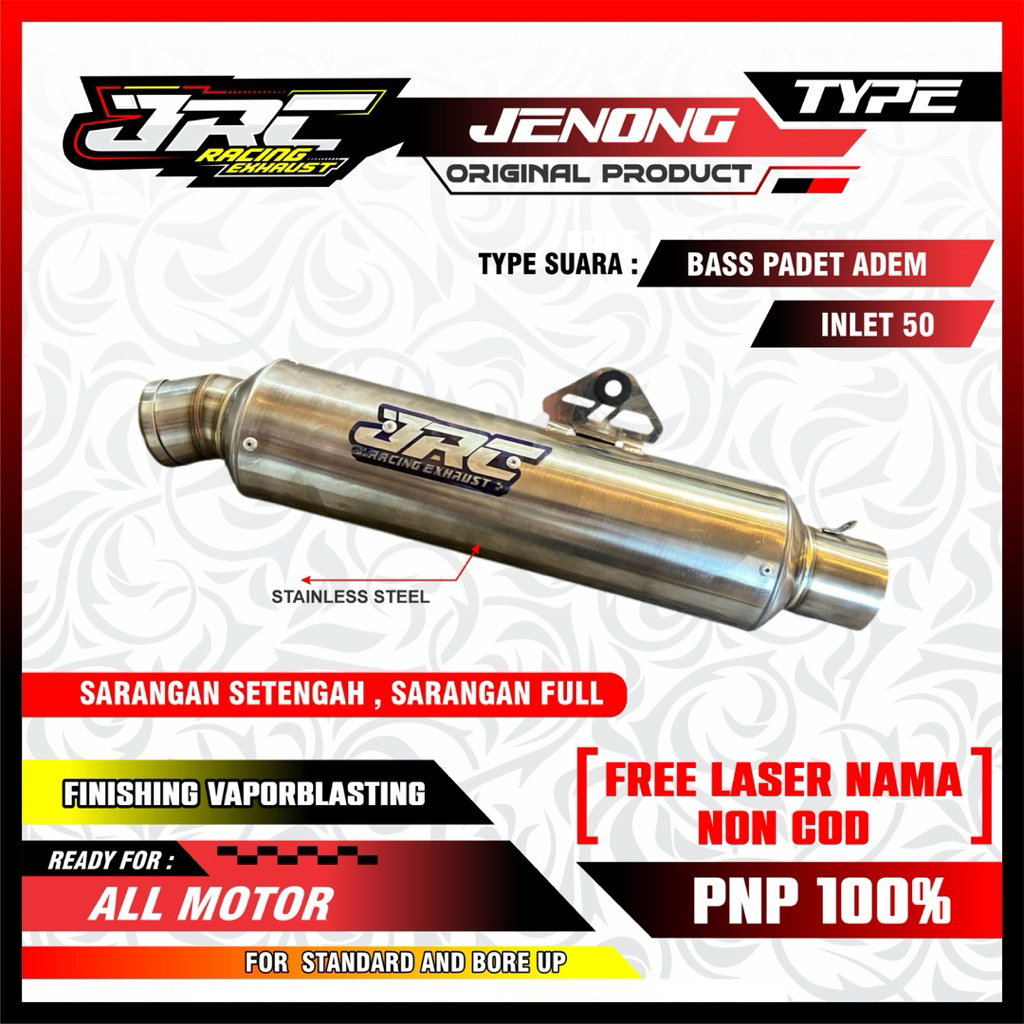 KNALPOT JENONG GREAT A ORI JRC RACING SUARA BAS ADEM FOR Motorcycle