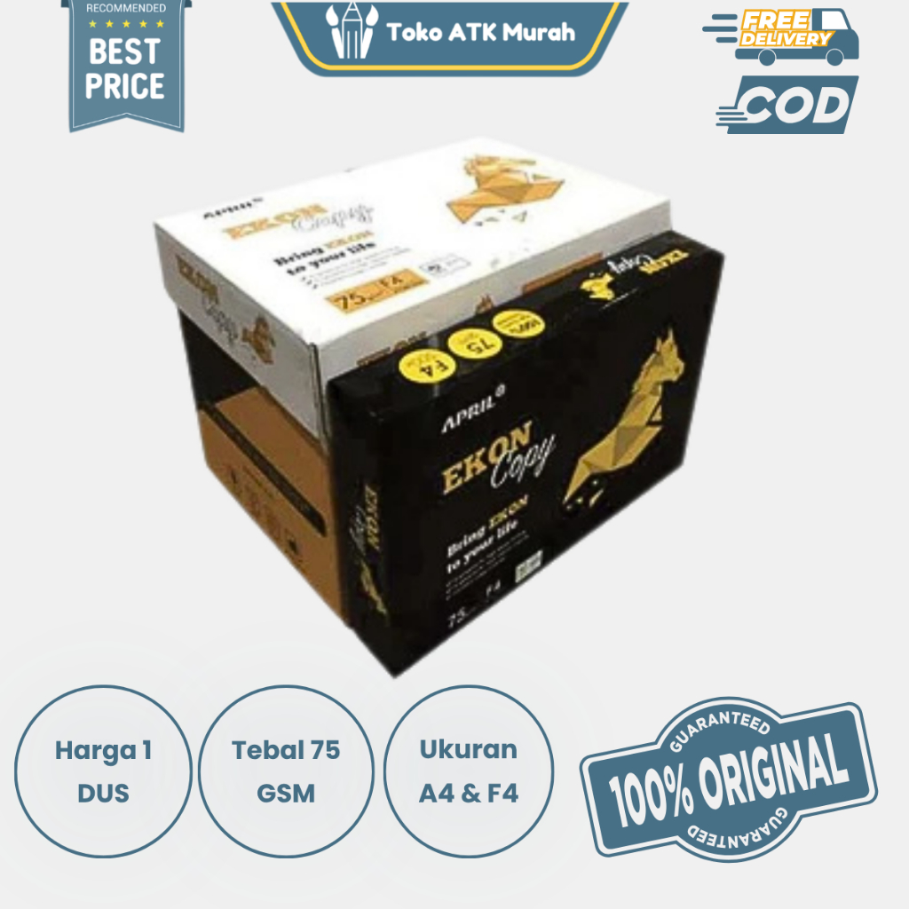 HVS EKON A4 / F4 75 gr 1 DUS GOSEND