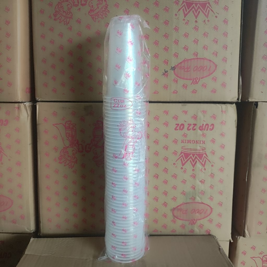 CUP PLASTIK 22 OZ OVAL 7 GRAM - 1 DUS