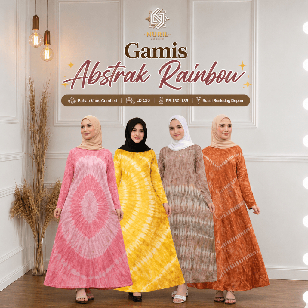 Daster Longdress Gamis Abstrak Jumbo Bahan Kaos LD 120 II Gamis Kaos Combed Abstrak II Gamis Kaos Pr