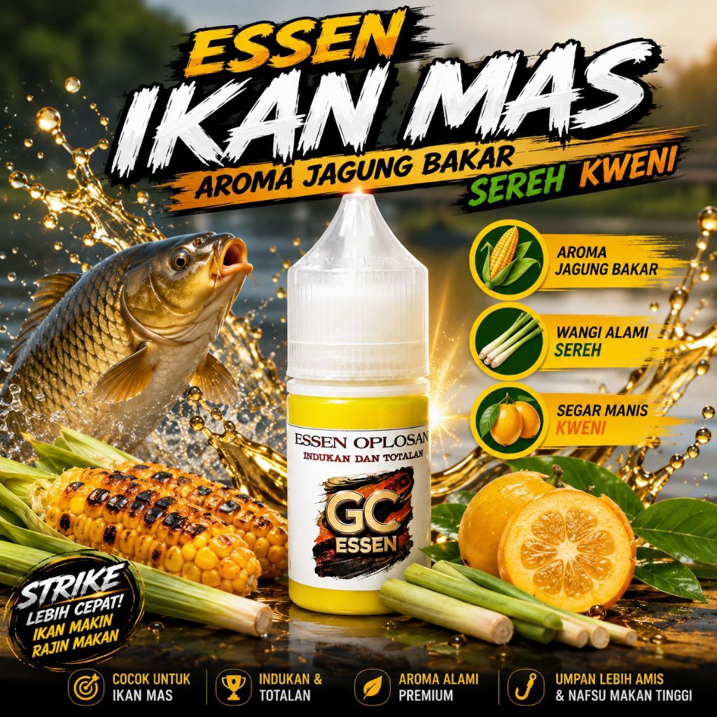 Essen ikan mas Babon Rame Harian esen Varian Durian Jagung Bakar sereh Kaweni Gacor Cepat Strike
