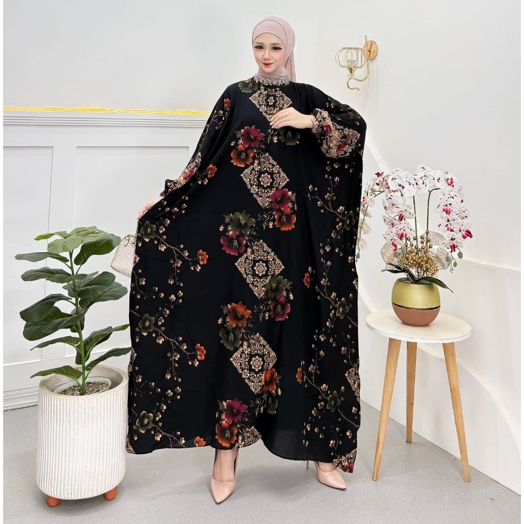 Kaftan setorjoan Davina ld 170 Terbaru Rayon Premium Jumbo Busui  Baju Muslim Wanita Gamis Long Dres