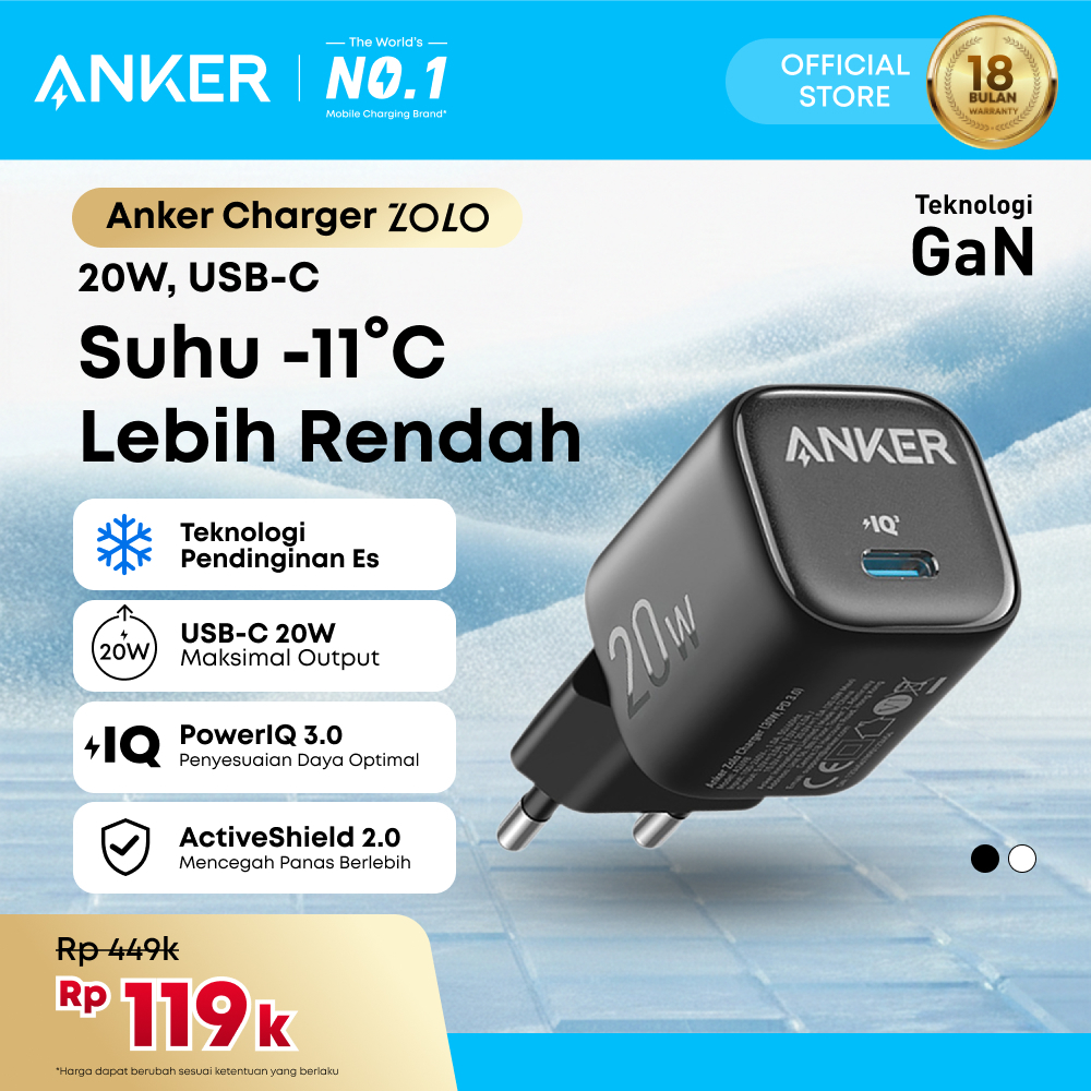 Anker Wall Charger GaN 20W 30W Adaptor USB Type C Lightning MFi Fast Charging PD for iPhone 17 16 15