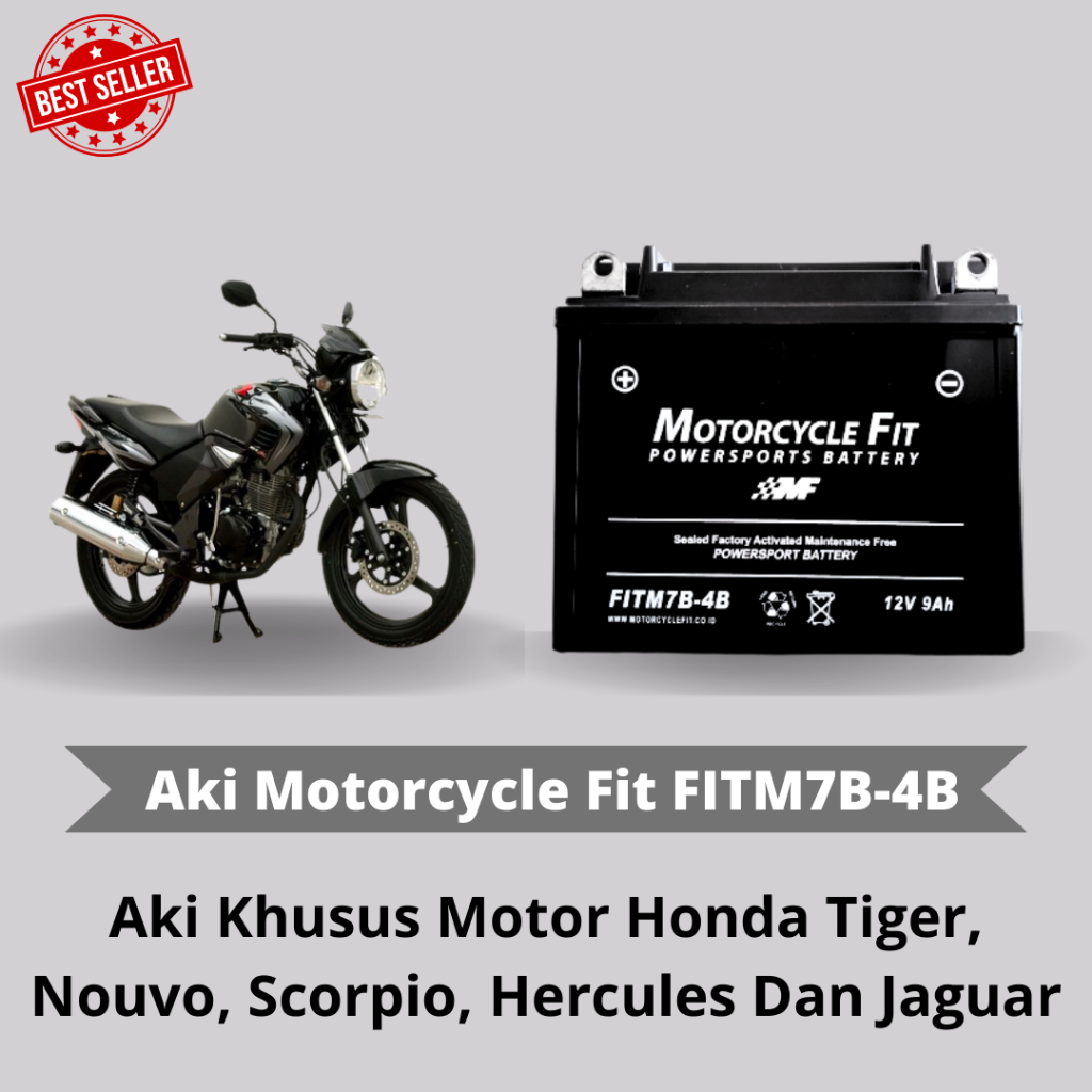 Aki Motor MF GM7B-4B 12V 9Ah - Maintenance Free, Aki Kering Berkualitas, Terjangkau