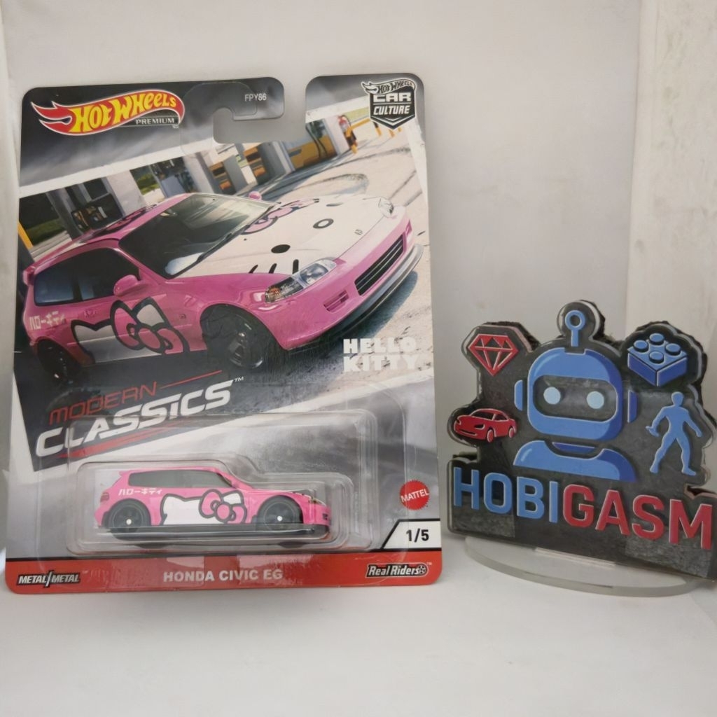 Hotwheels Premium Civic EG Hello Kitty | Modern Classic | Pink Color | Car Culture | Rare | VHTF