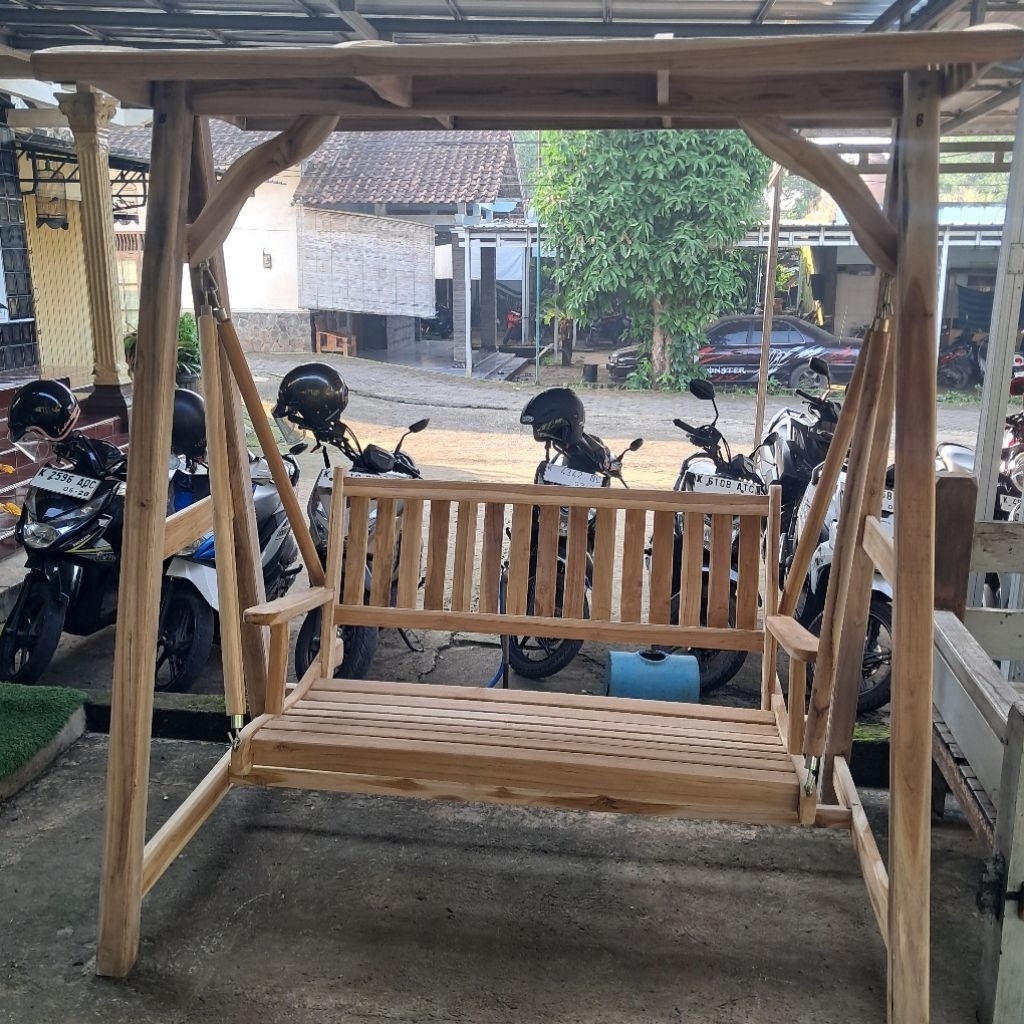 Ayunan Kayu Jati - Ayunan Teras - Ayunan Taman