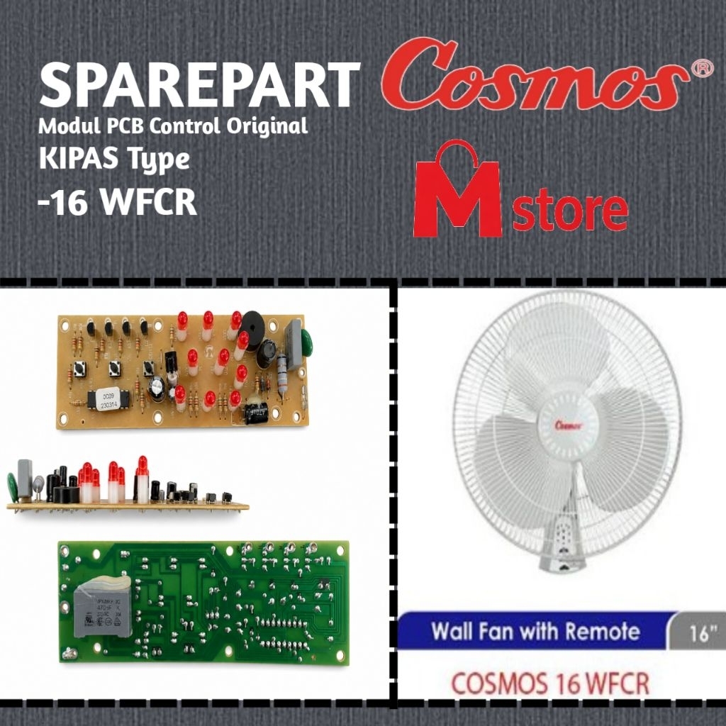 Modul Pcb Kipas Angin Cosmos Original Tipe 16 WFCR Free Bubble Wrap