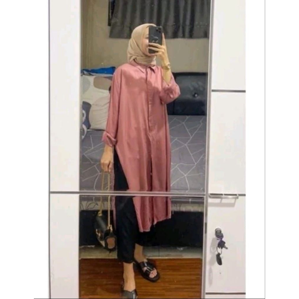 marsya tunik rayon polos jumbo