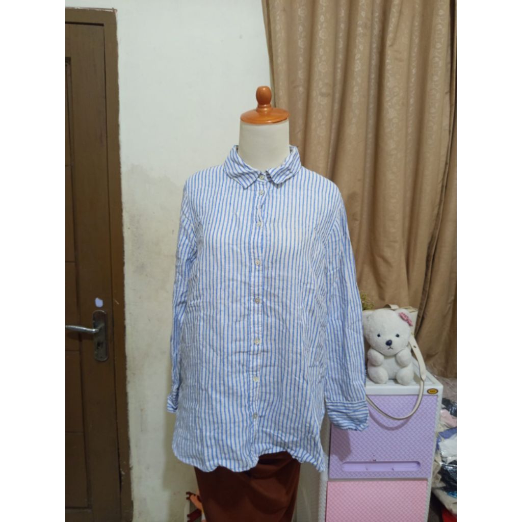 kemeja salur h&m