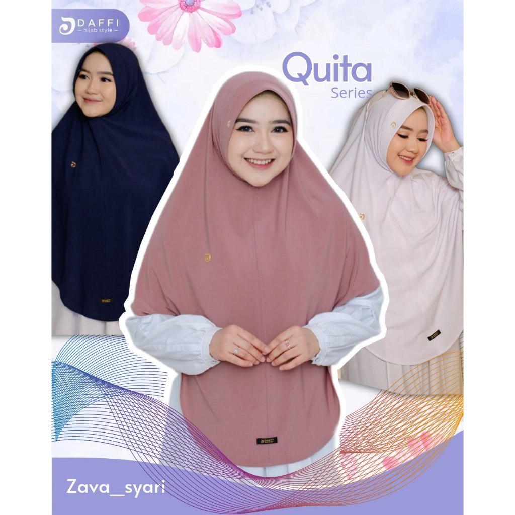 KHIMAR QUITA SYARI HIJAB JUMBO SYARI LOGO EMAS DAFFI HIJAB