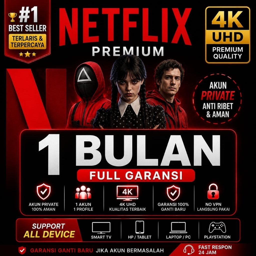 NETFLIX 1BULAN UHD4K PRIVATE PROFIL TERMURAH PROMO FULL