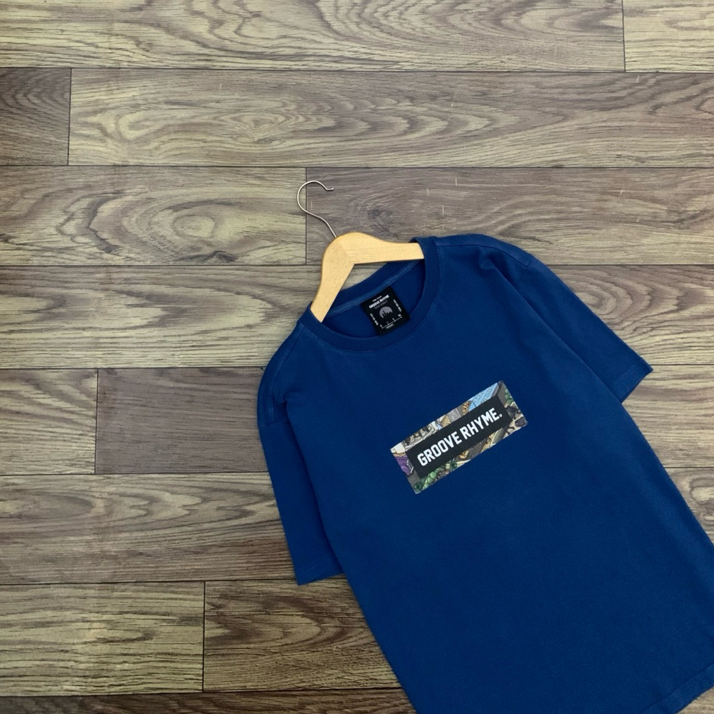 Kaos GROOVE RHYME Branded Dark Dark Blue Tee TShirt