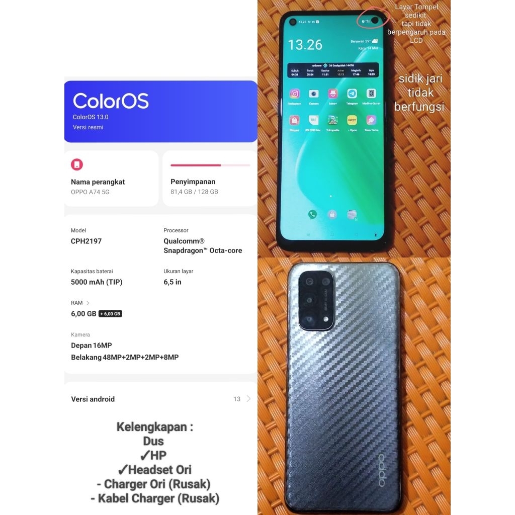 OPPO A74 5G Second