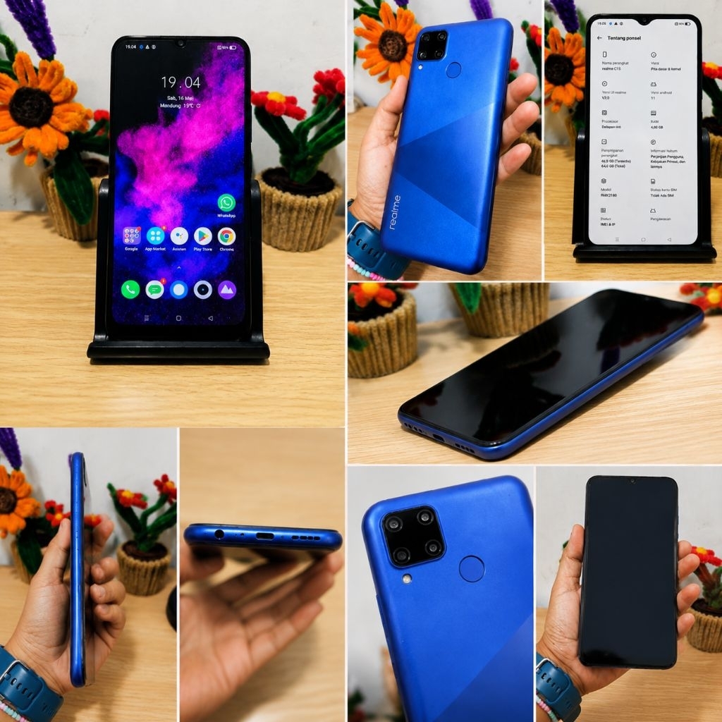 Realme C15  Second Resmi Grade A Quality Berkualitas, HP Absen, UBL, Root Magisk, Smalipatcher