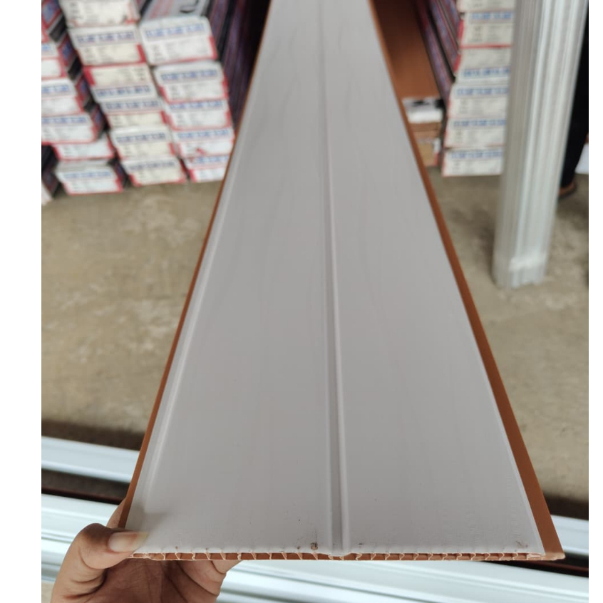 Plafon Pvc Premium Doff Laminate Putih Ulir