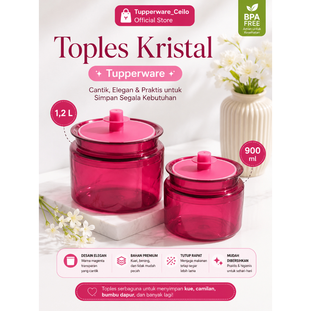 Tupperware Counterpart Toples 2 pcs