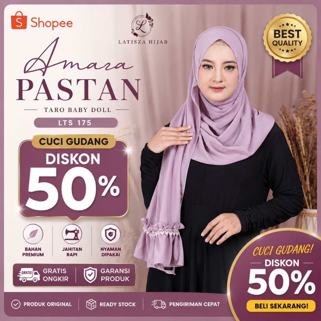 [OBRAL CUCI GUDANG] PASMINA LATISZA - HIJAB ORIGINAL