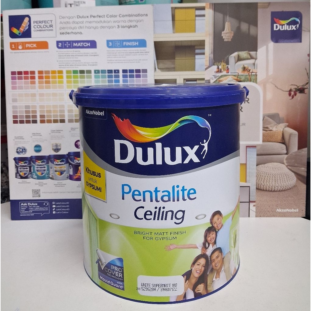 DULUX PENTALITE CEILING/CAT PLAFON GYPSUM/ CAT TEMBOK DALAM PLAFON/CAT DALAM RUMAH/CAT DULUX PENTALI