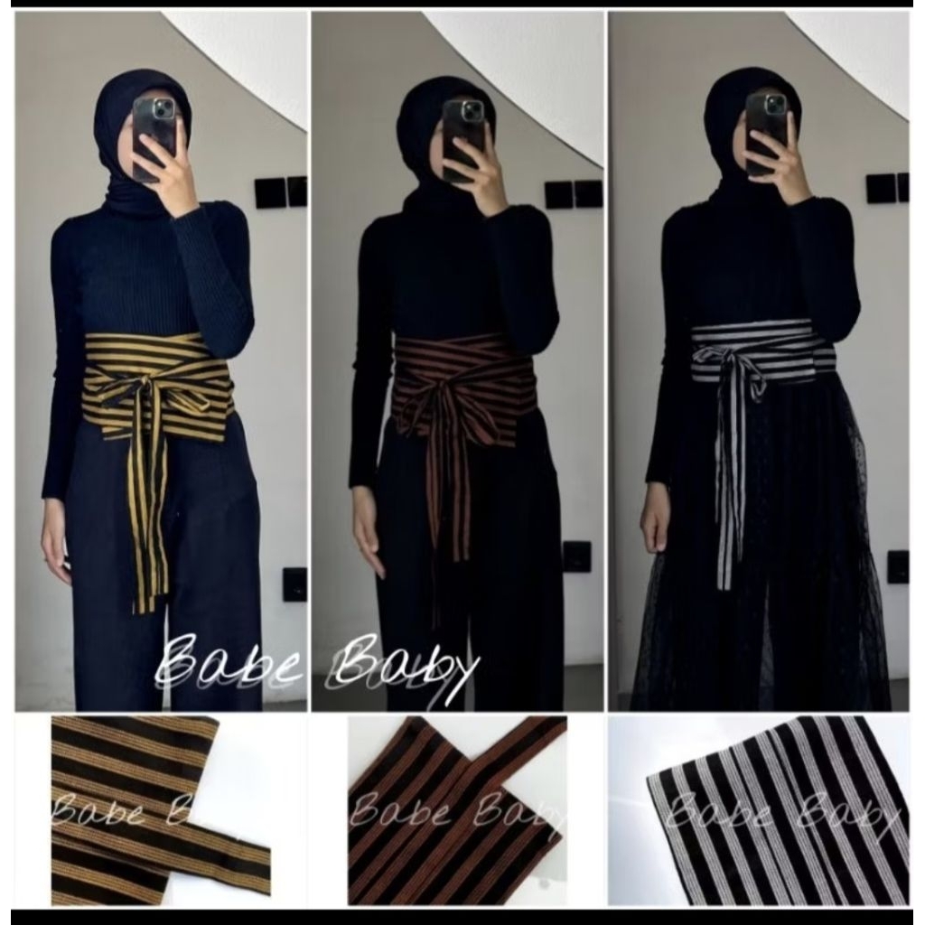 Obi Belt Sabuk Batik Tenun Lurik Tradisional