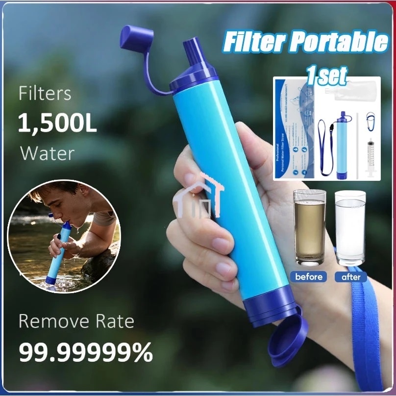 Sedotan Penyaring Air Portable Outdoor – Portable Survival Water Filter Straw –  Alat Penyaring Air 