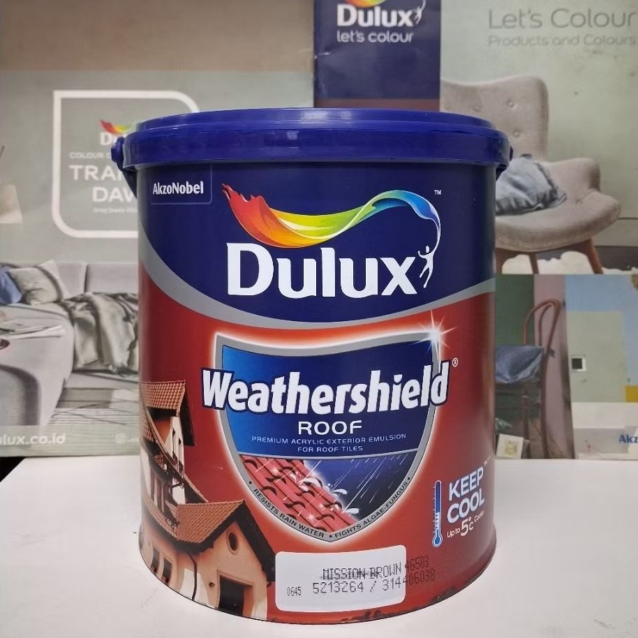 CAT GENTENG/CAT ATAP/CAT TEMBOK LUAR UNTUK ATAP/CAT GENTENG DULUX WEATHERSHIELD ROOF 2,5 LTR
