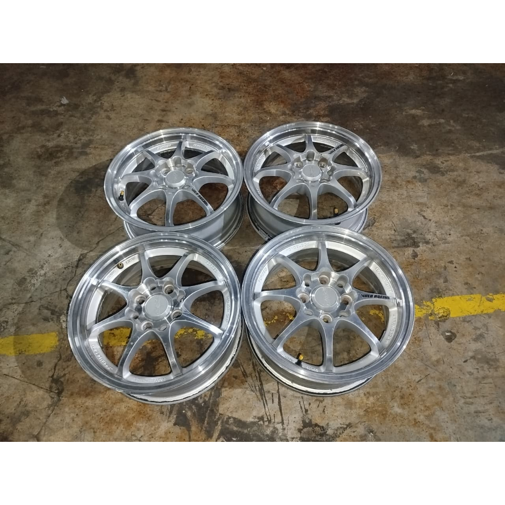 Velg Mobil Seken Rays CE28 Ring 14 Silver Polish - R14X6 H8X100/114 ET 35