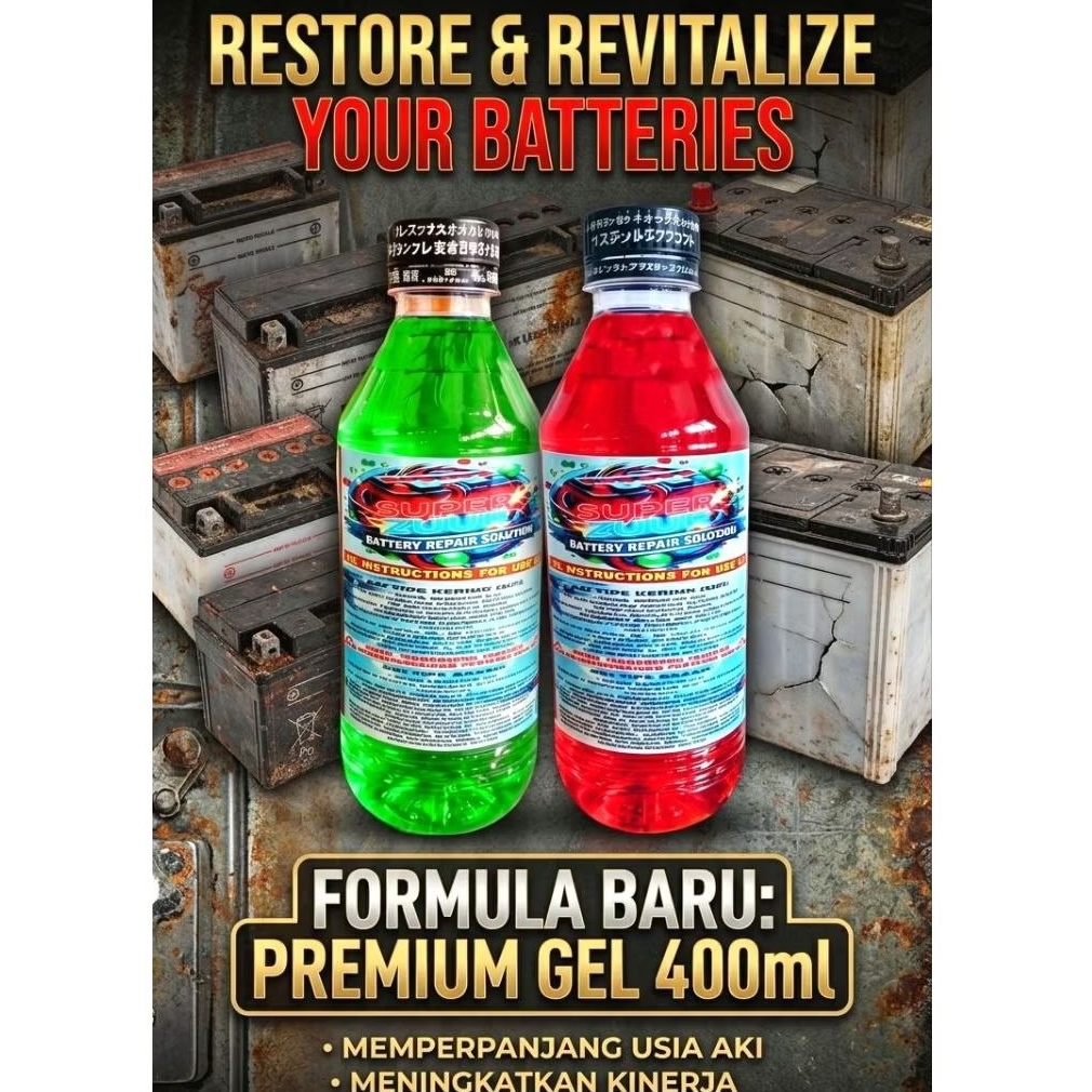 AIR AKI ZUUR MERAH 400ML | ATASI AKI SOAK & DROP | FREE SUNTIKAN