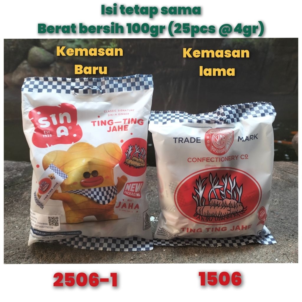 Permen teng jahe SinA ting ting jahe Sin A 1601/2506 Ed 2027