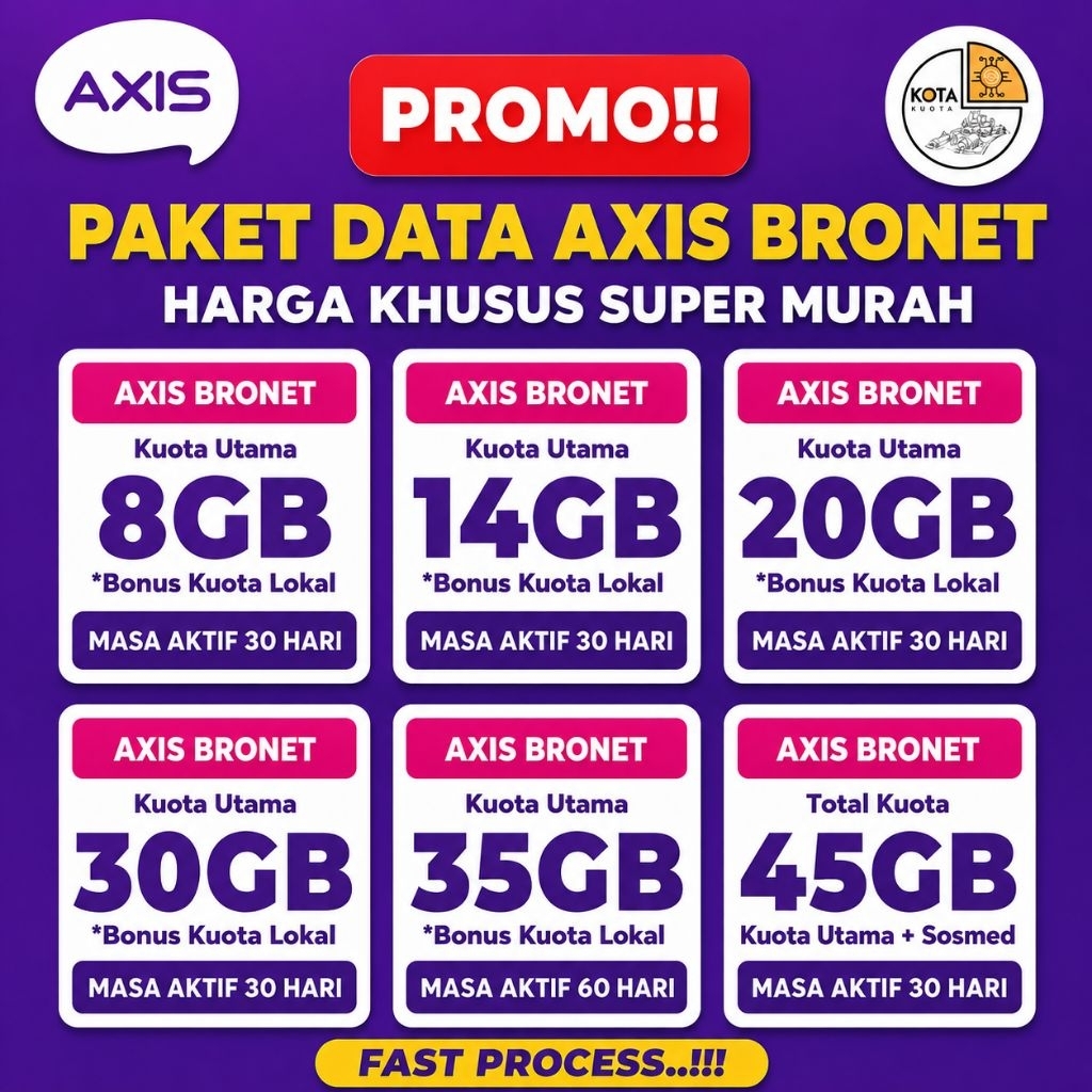 PAKET DATA AXIS BRONET AXIS BULANAN AXIS HARIAN SUPER MURAH PROSES CEPAT
