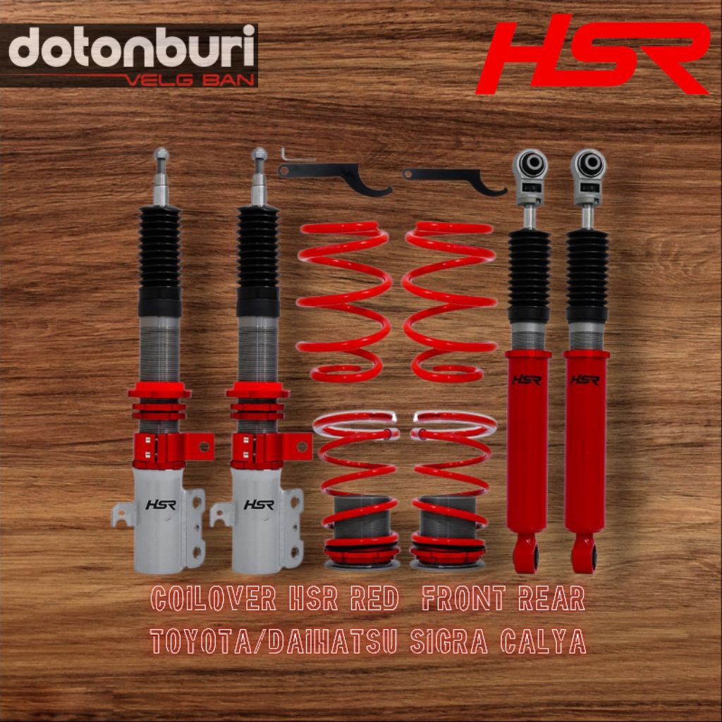 Shockbreaker Suspensi Coilover Profender HSR RED FRONT REAR TOYOTA CALYA/DAIHATSU SIGRA