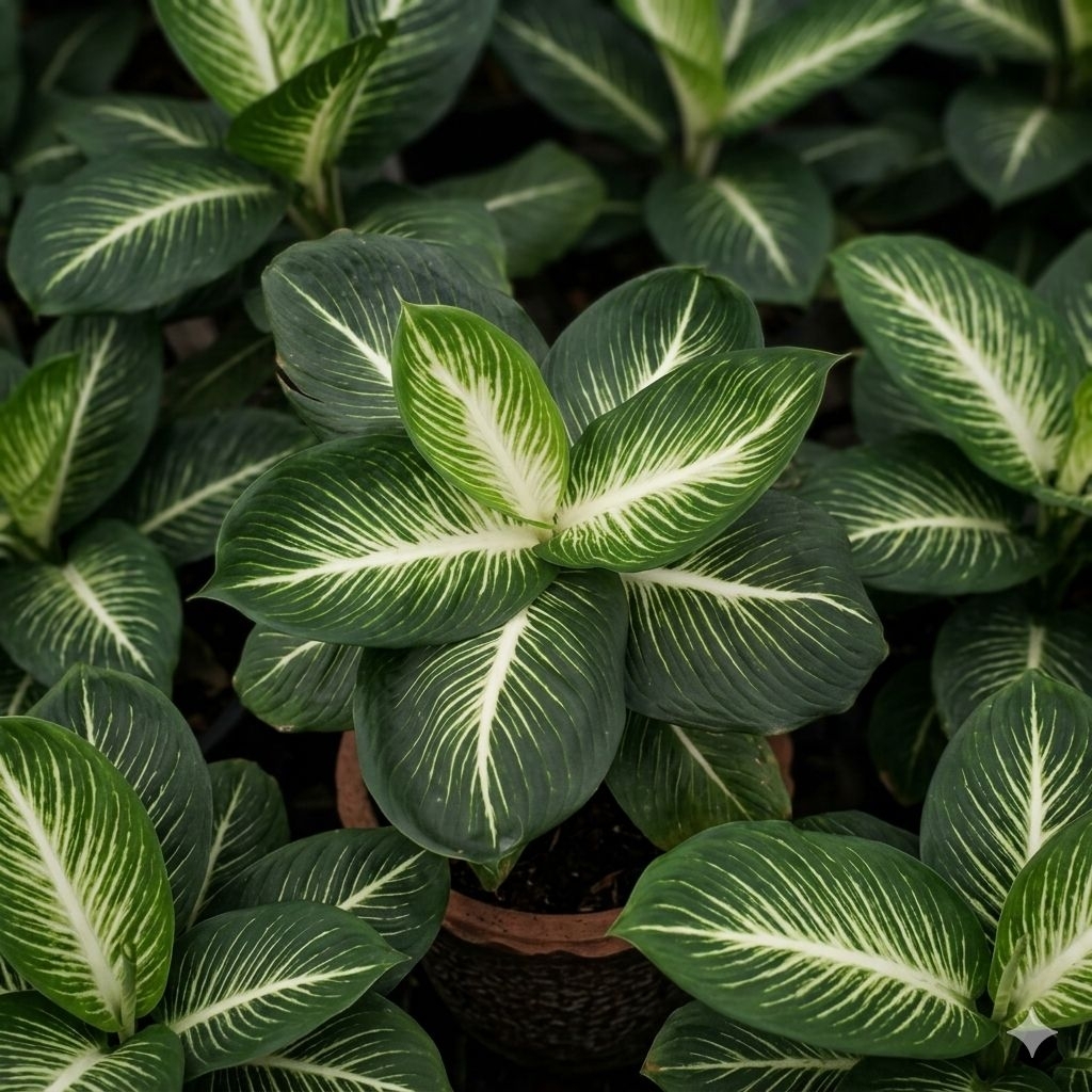 aglonema diven gurita / tissu gianth