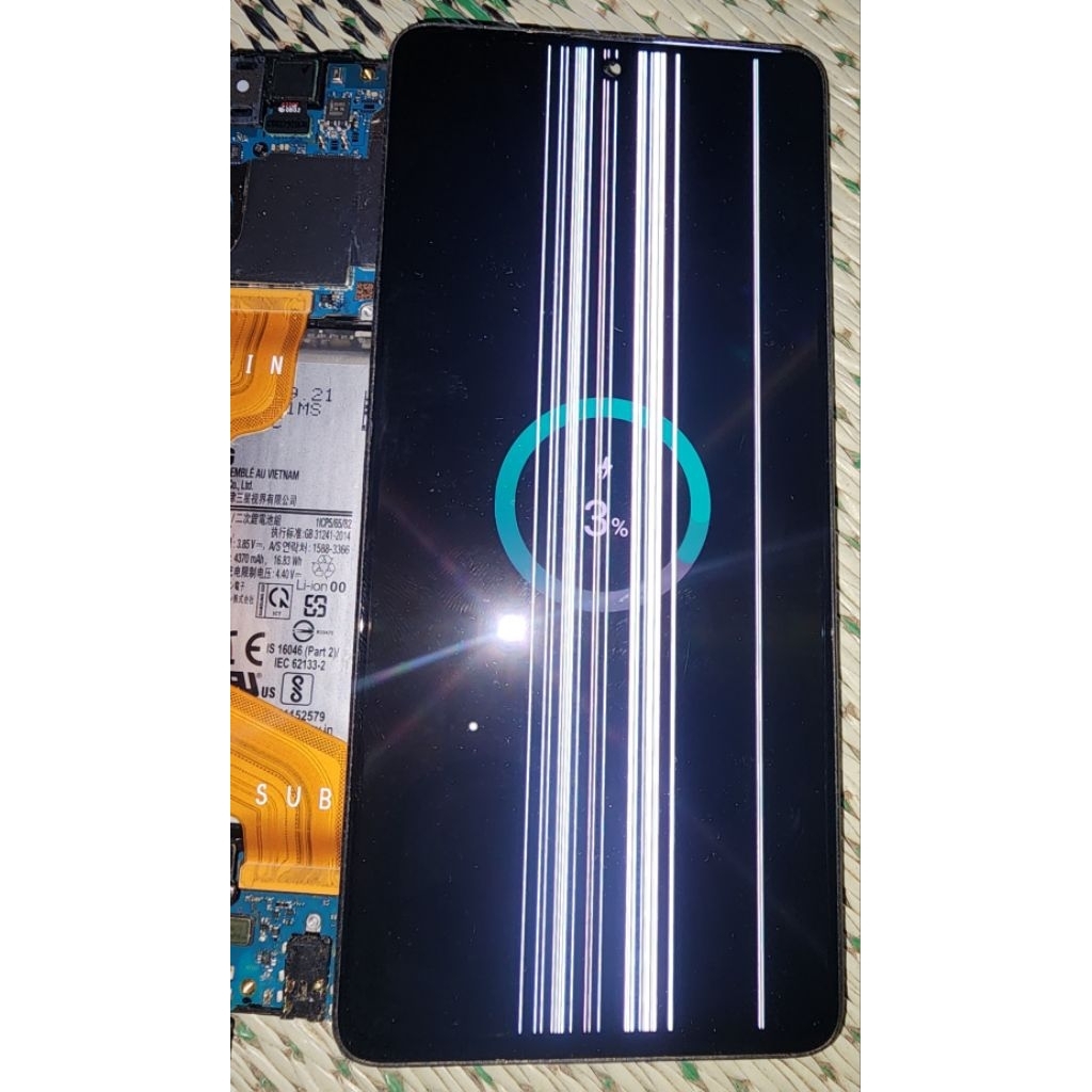 lcd samsung a71 minus garis