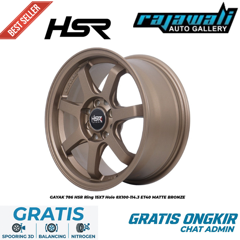 Velg Mobil Ring 15 JDM Merk HSR Gayak Untuk Agya Brio Avanza Calya Ignis Swift City