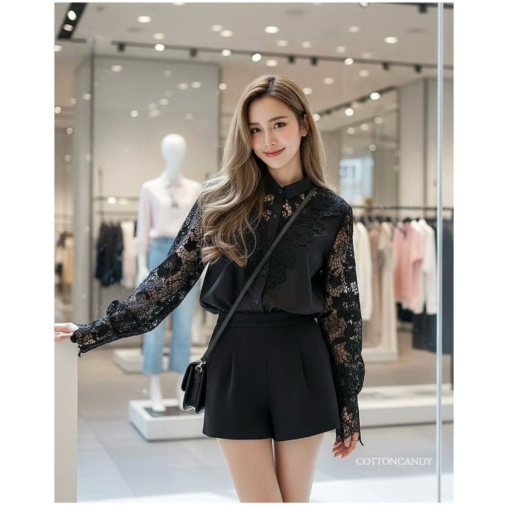 setelan baju import bangkok/set cotton candy/baju wanita cotton candy bkk