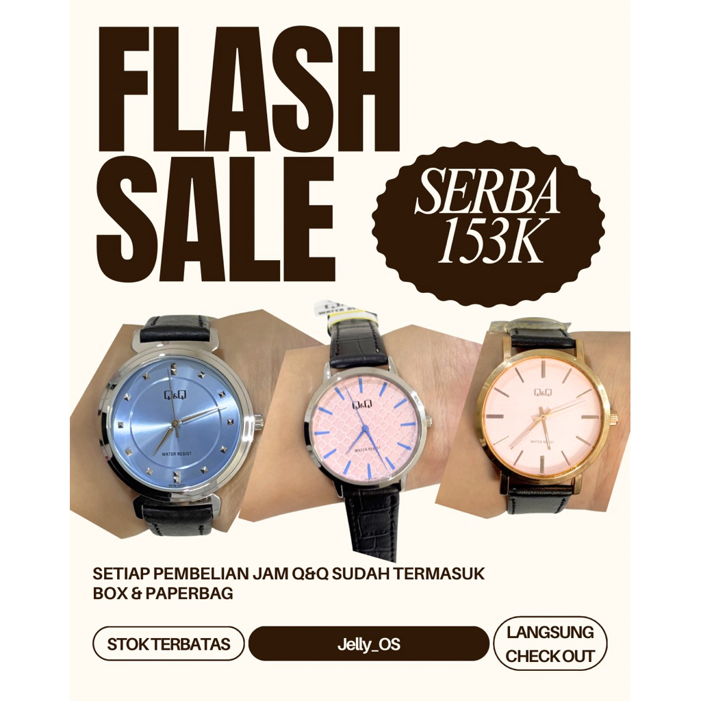 Jam Tangan Q&Q Original Wanita Q27B Q26B QZ00J Q892J