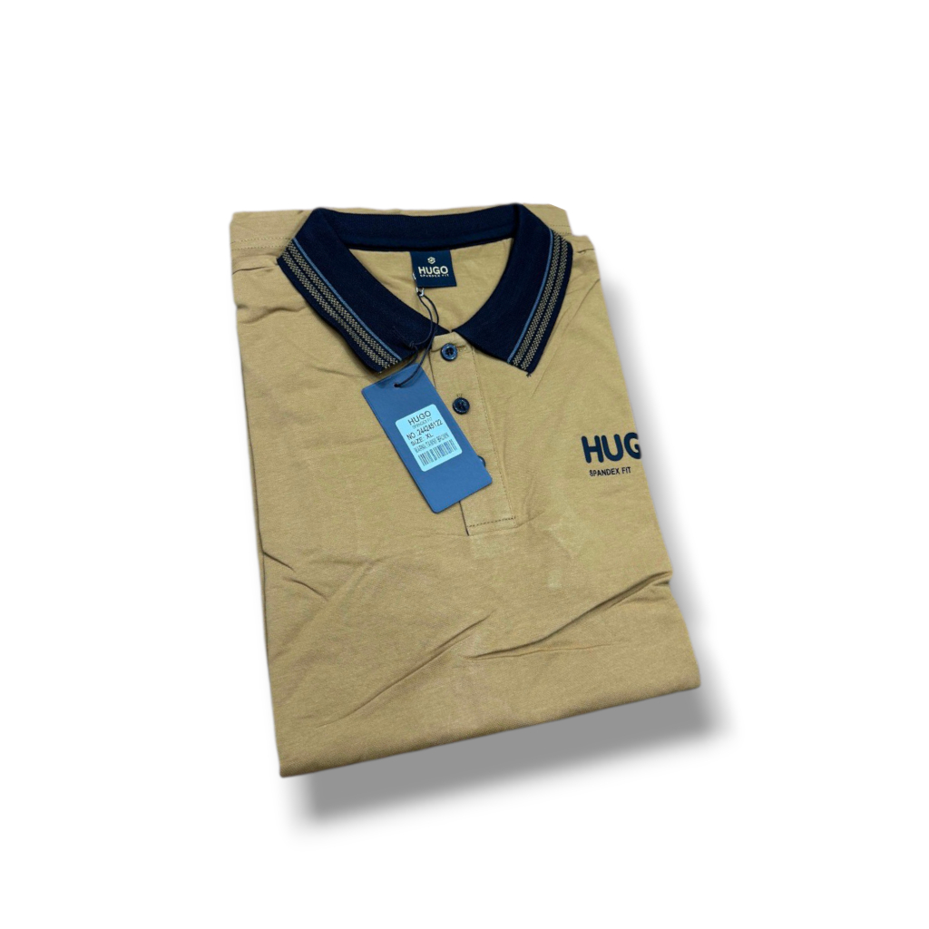 Kaos Kerah Pria HUGO SELECTION Bahan Spandek ORIGINAL 100%