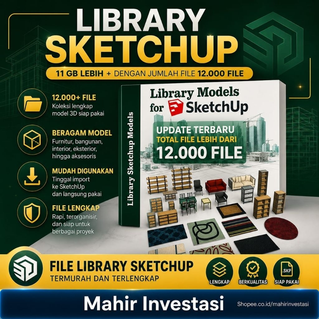 12K file library sketchup terlengkap