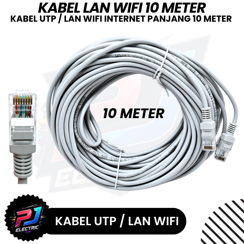 Kabel Wifi UTP LAN Panjang Kabel 10 yard METER Kabel Untuk Internet LAN RJ45 / Kabel LAN Panjang 10 