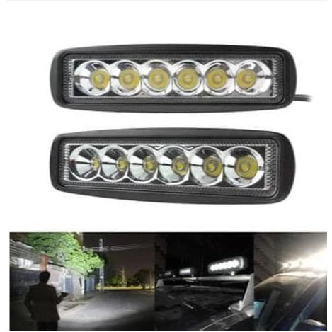 Lampu Tembak LED Bar CREE 6 Mata 6 Titik Work Light Lampu Sorot 12Volt
