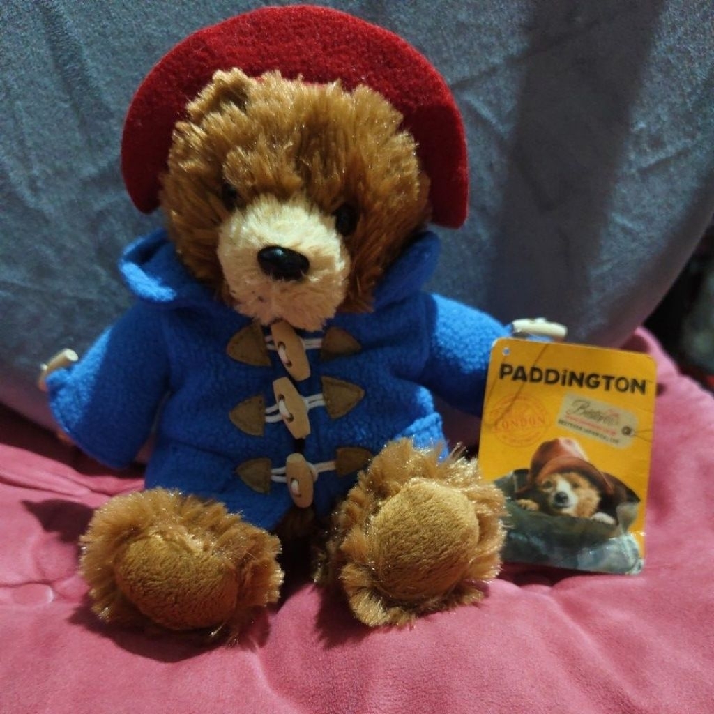 boneka teddy Paddington kostum kecil tag ori